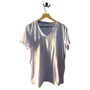 Under Armour HeatGear V-Neck Athletic T-Shirt Workout Top XL‎